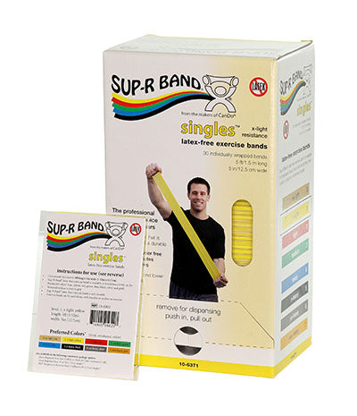 Sup-R Band®, Latex-Free, 5-Foot Singles®, 30 Piece Dispenser