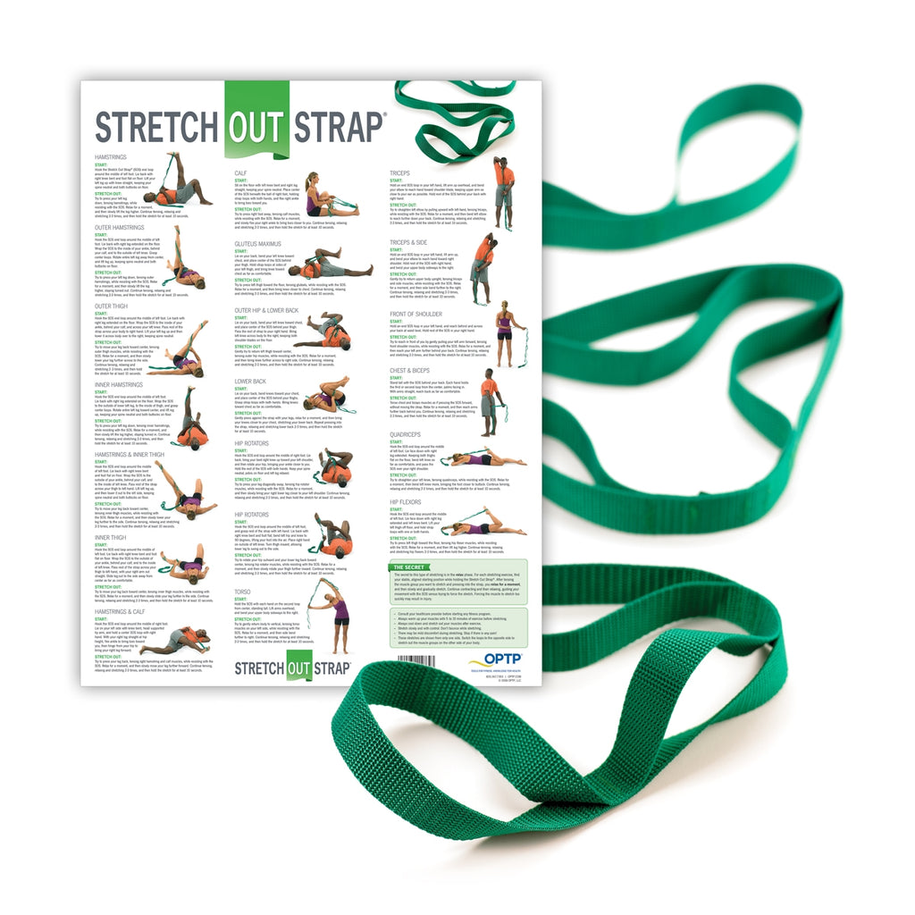 Stretch Out Strap® with Stretching Exercise Poster — Healthcare