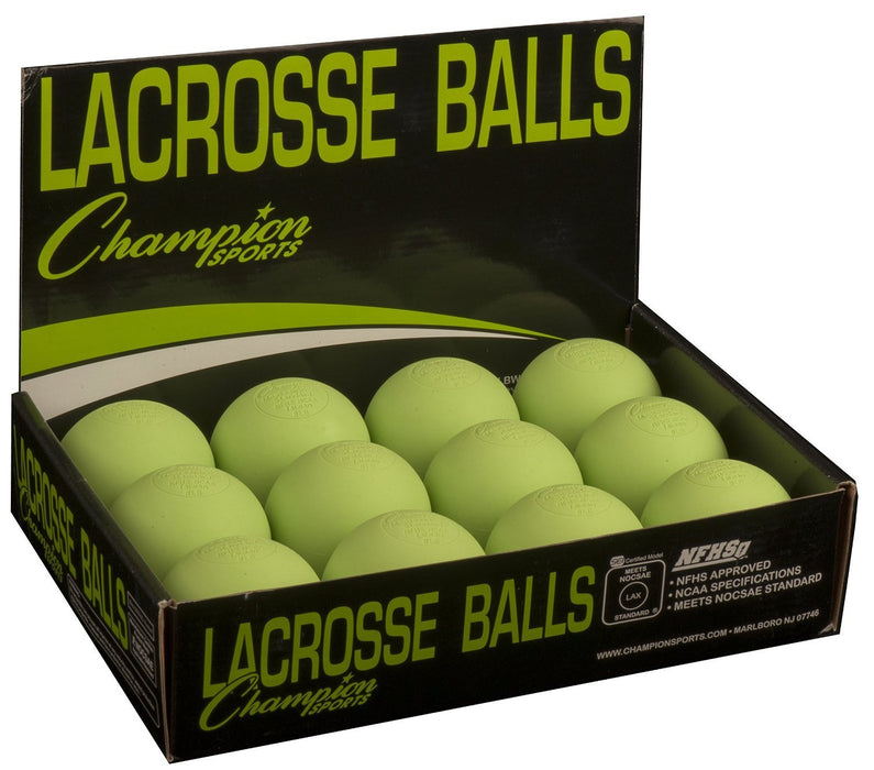 Champion Sports Official Lacrosse Balls - 12 Pack